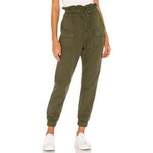 NSF Beaudry Paperbag Bag Waist High Rise Cargo Jogger Pants Olive P XS $250